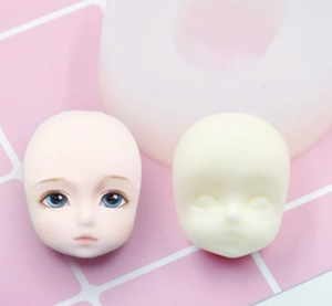 face / silicon mold for doll face #02 22*30mm