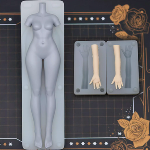 body with face for woman / silicon mold for doll