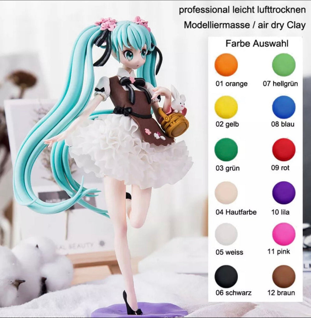 Professional ultra Air dry foam clay for doll 100g